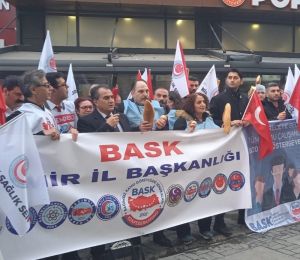 BASK yüzde 30'luk maaş zammına karşı iş bıraktı