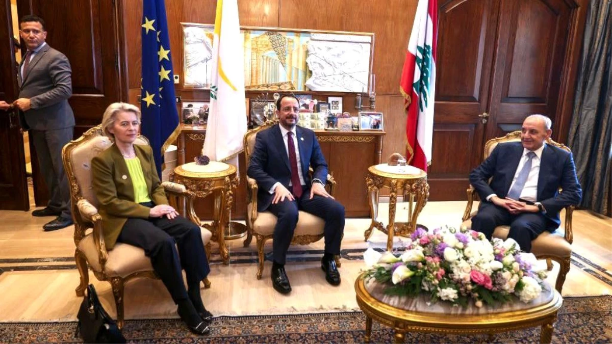AB Komisyonu Başkanı Lübnan'a gitti, mülteci anlaşması görüşecek