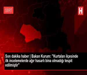 Son dakika haber | Bakan Kurum: 