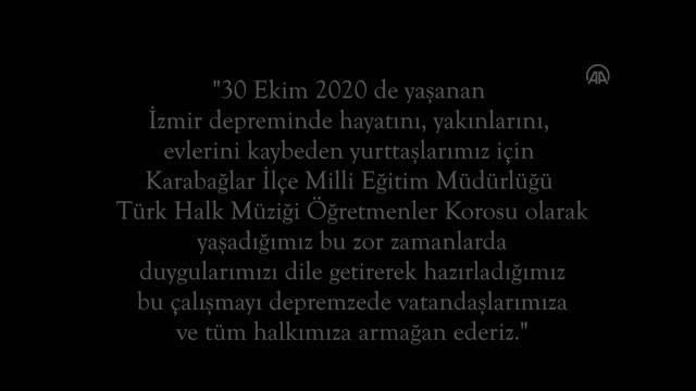 Öğretmenler korosu depremzedeler için türkü seslendirdi